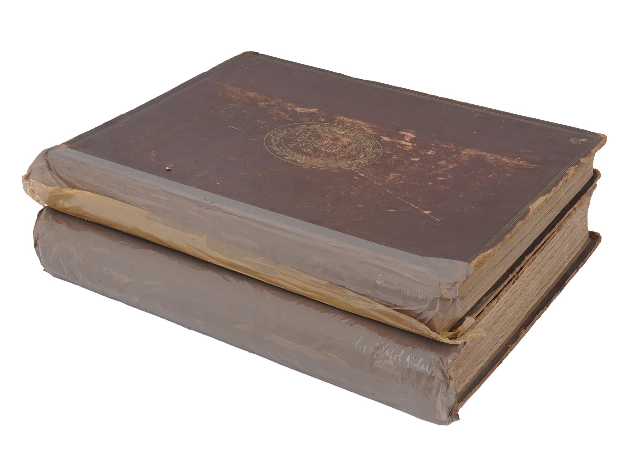 ANTIQUE FRENCH WORLD WAR I ALBUM IN TWO VOLUMES PIC-3